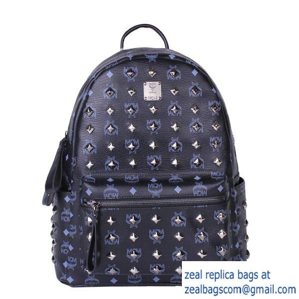 High Quality Replica MCM Stark Studded Medium Backpack MC2089 Black - Click Image to Close